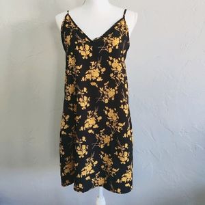 Shein Dark Blue/Gold Slip dress L